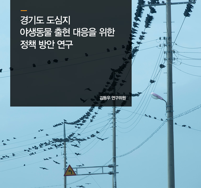 경기도 도심지 야생동물 출현 대응을 위한 정책 방안 연구
김동우 연구위원